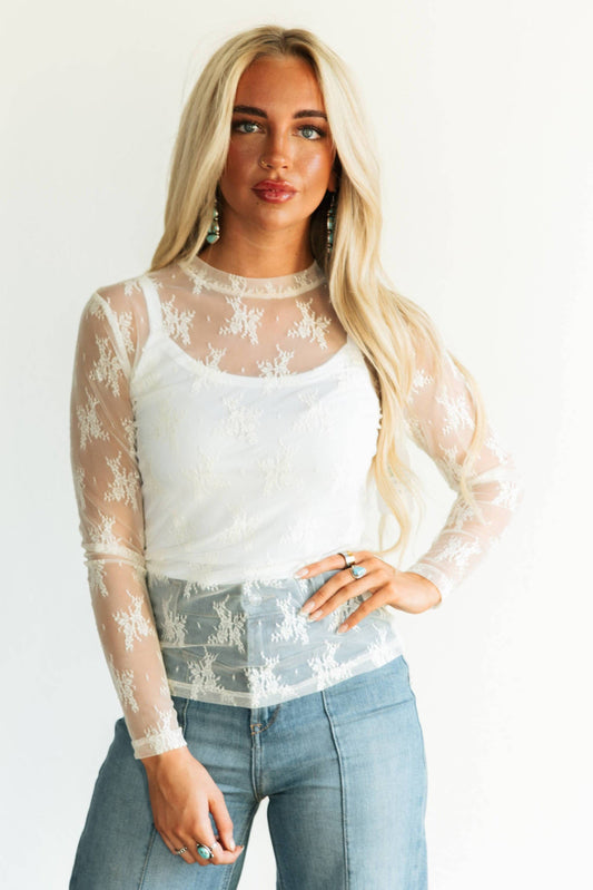 Ivory Lace Top