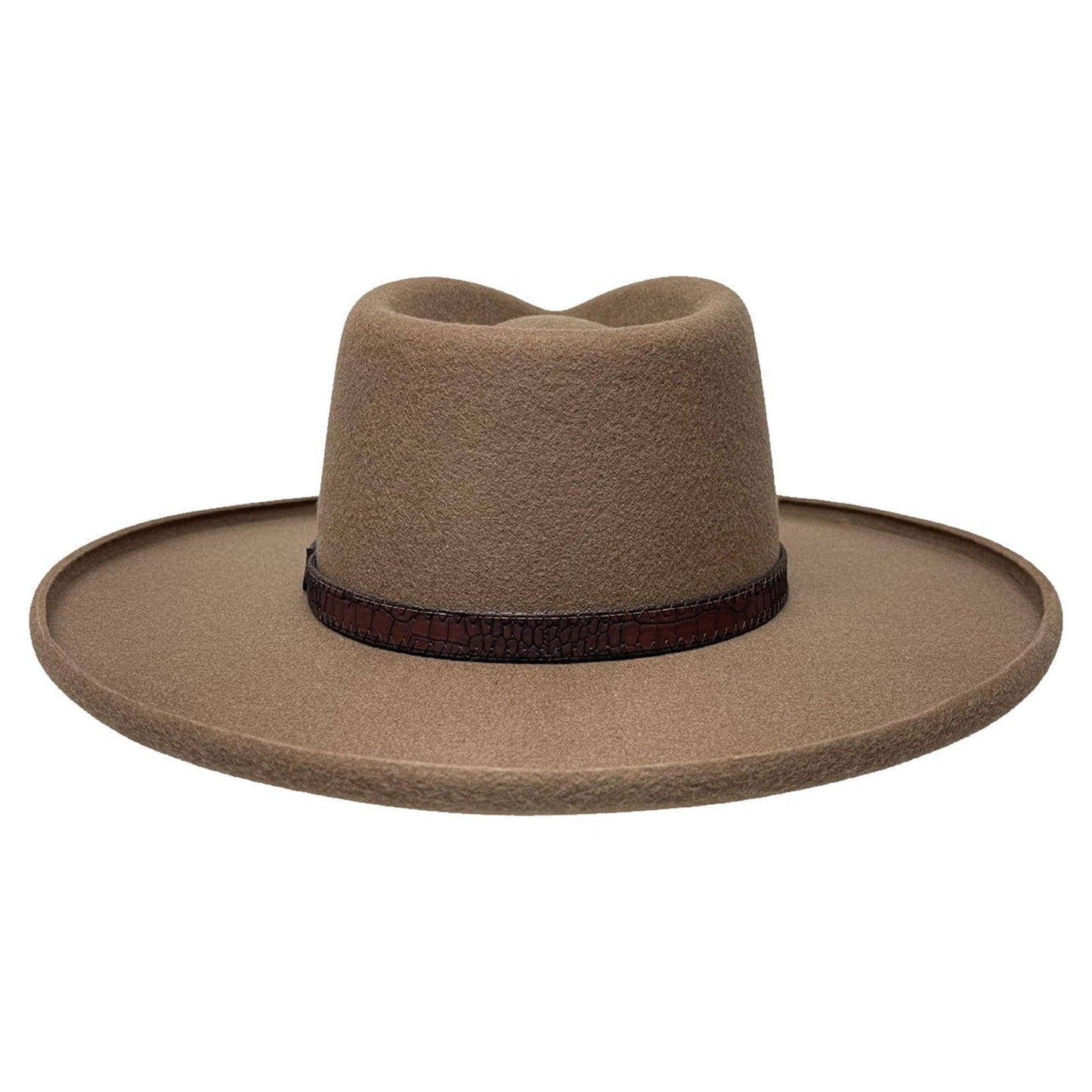 Pencil Rim Wool Felt Fedora Hat - Style Hudson: BLACK / MD