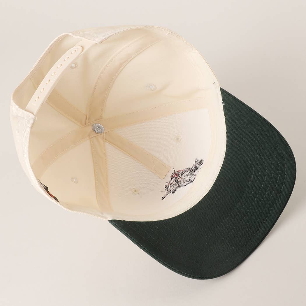 Rodeo Bull Rider Embroidered Trucker Hat : DKGRN/NATL / One Size