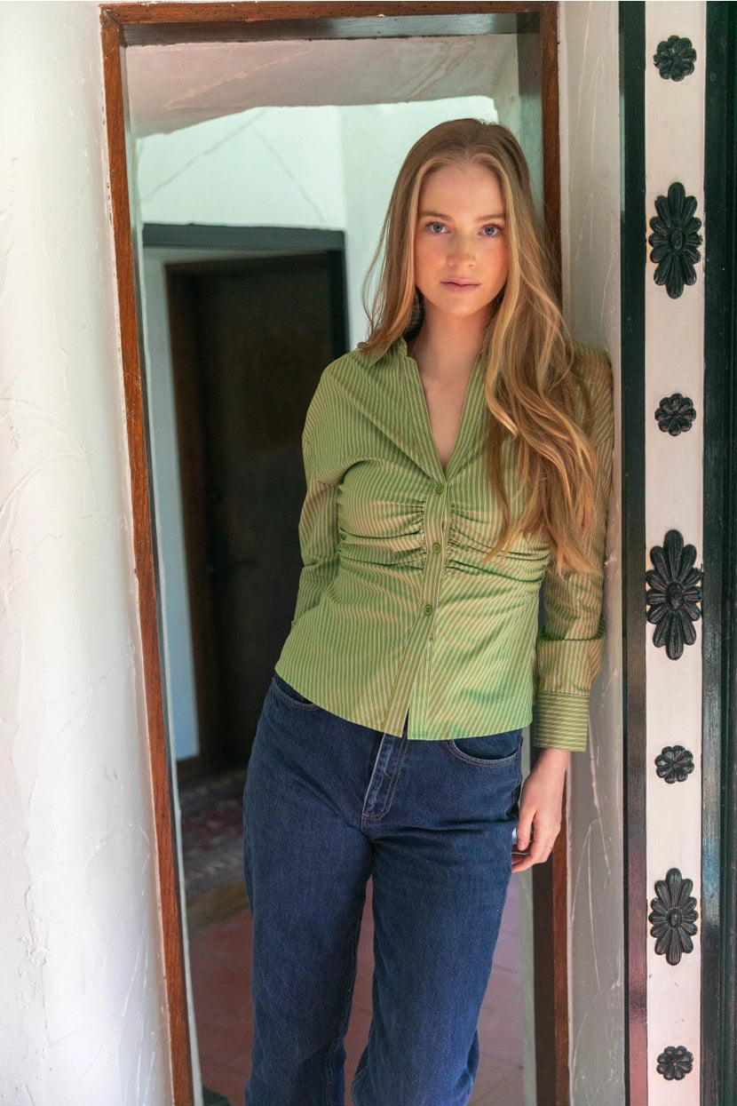 Sage Button Up