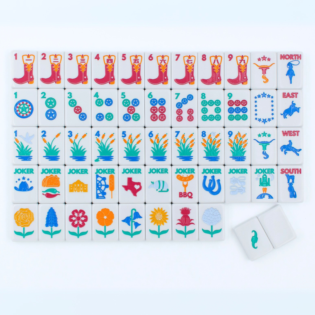 THE TEXAS SERIES  |  Mesquite White Mahjong with Lone Star Flair