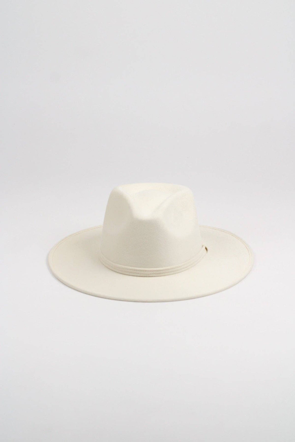 White Vegan Suede Rancher Hat