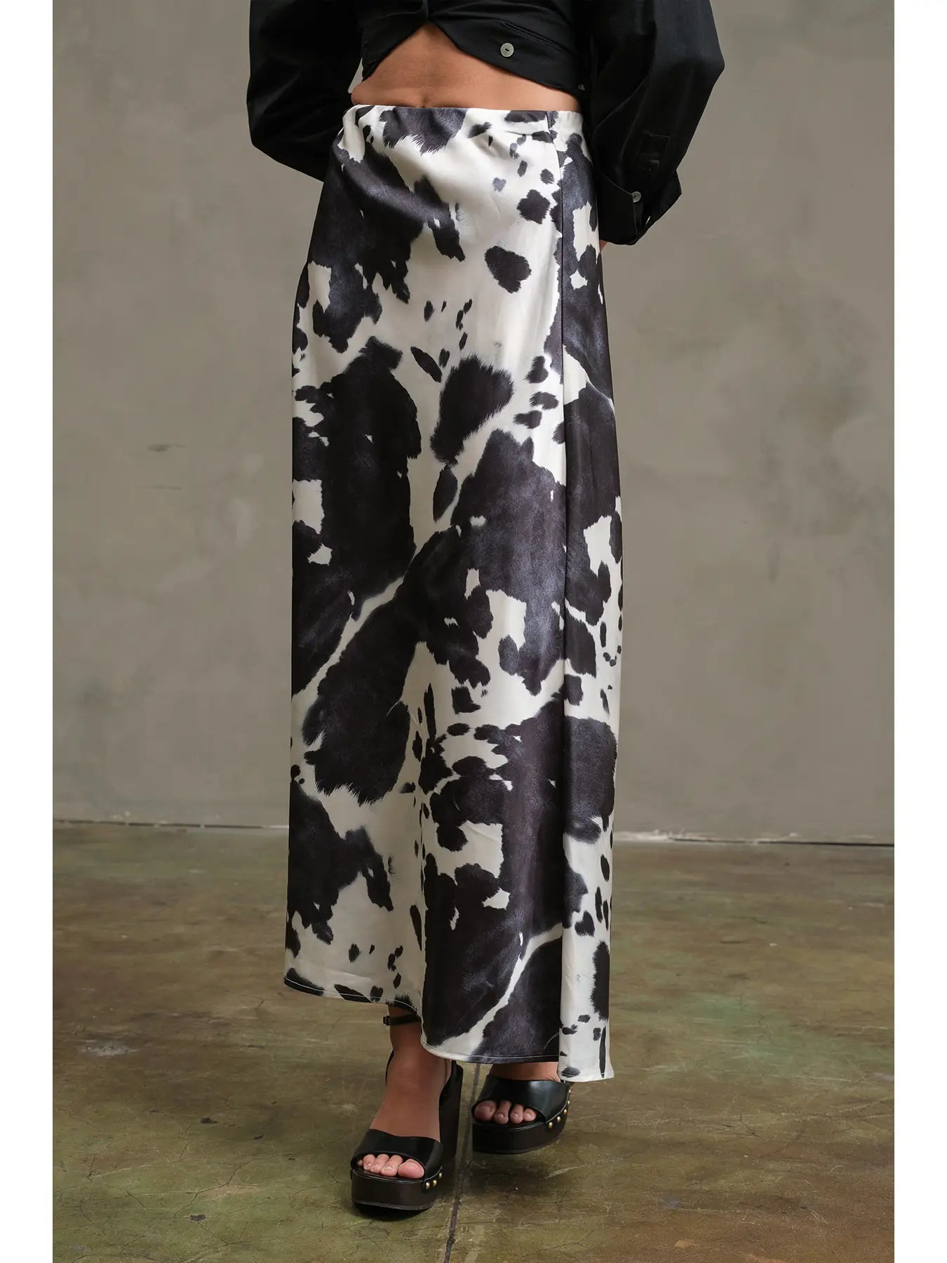 Abstract Mood Slip Skirt