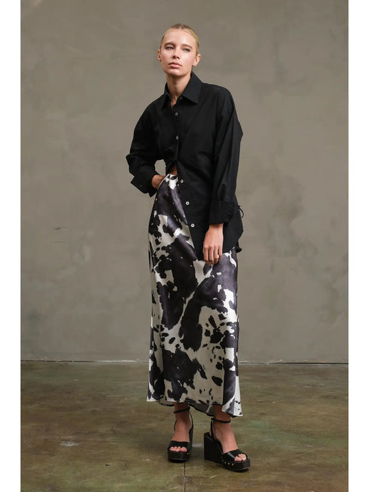 Abstract Mood Slip Skirt