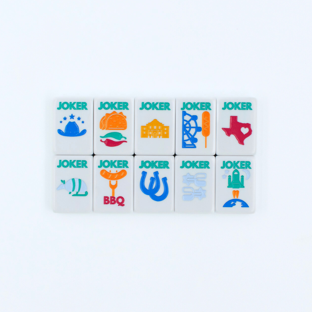 THE TEXAS SERIES  |  Mesquite White Mahjong with Lone Star Flair