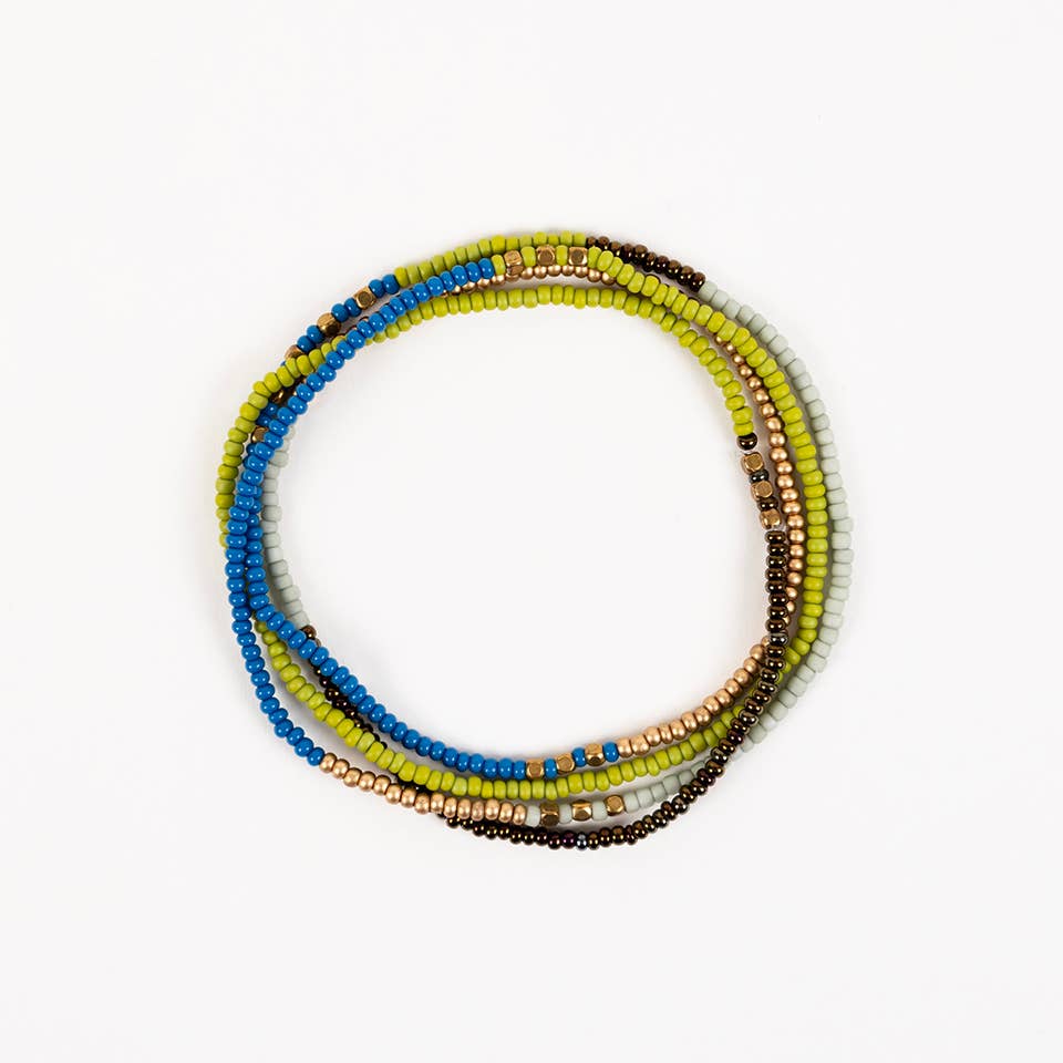 Beaded Stretch Necklace /Wrap Bracelet