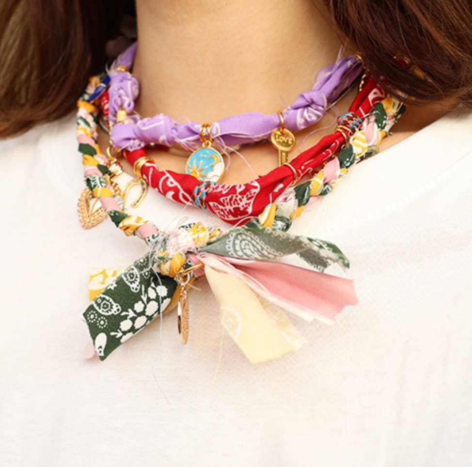 Bandana Necklace: Lilac