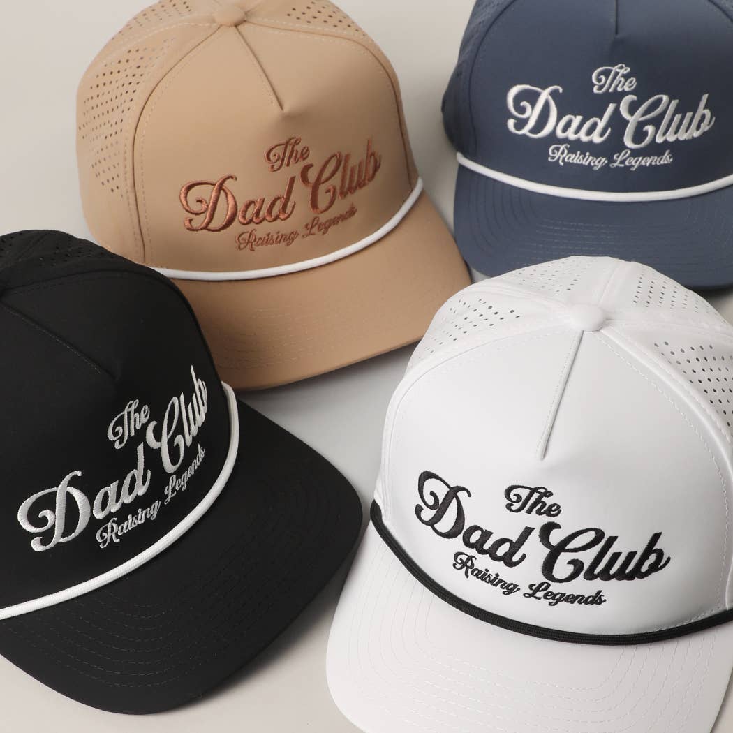 THE DAD CLUB Embroidered Premium Materials Trucker Hat: BLACK / One Size