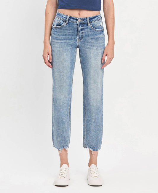Vervet Mid Rise Crop Straight Jeans