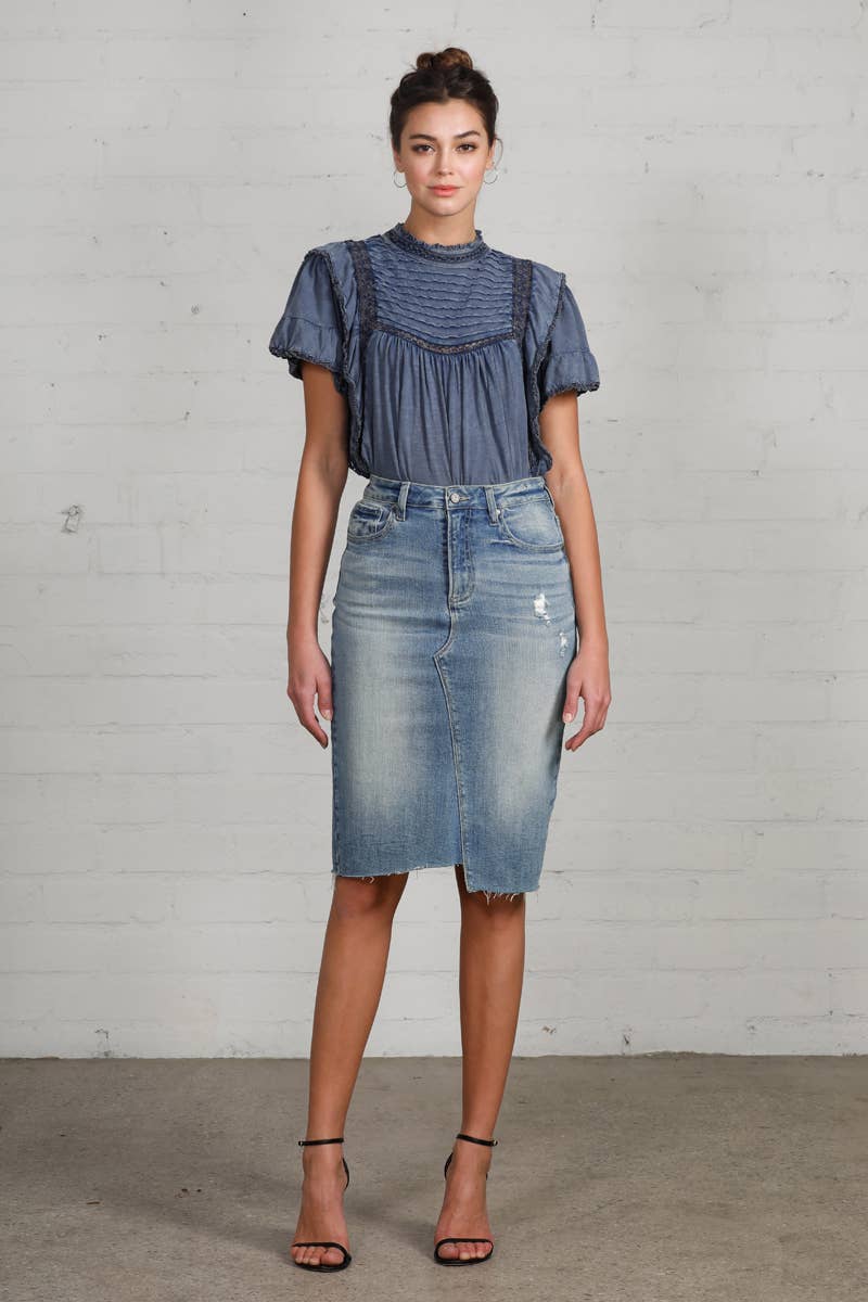 City Edge Denim Skirt