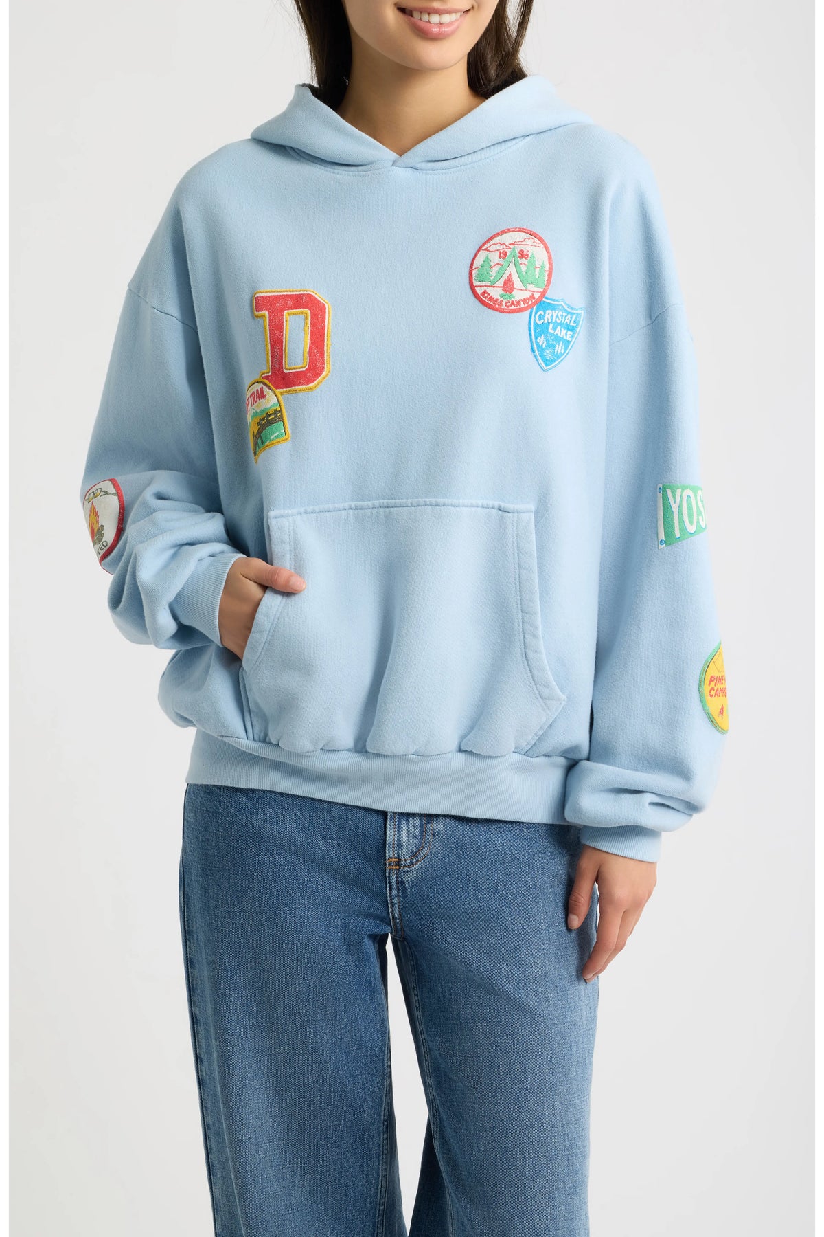Camp Patches Oversized Hoodie - Daydreamer