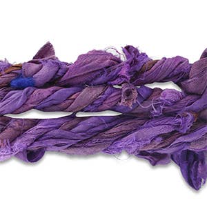 Bandana Necklace Silk Sari Ribbon: Turquoise
