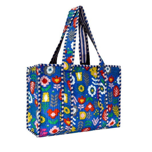 Cotton Block Print Tote Bag Small