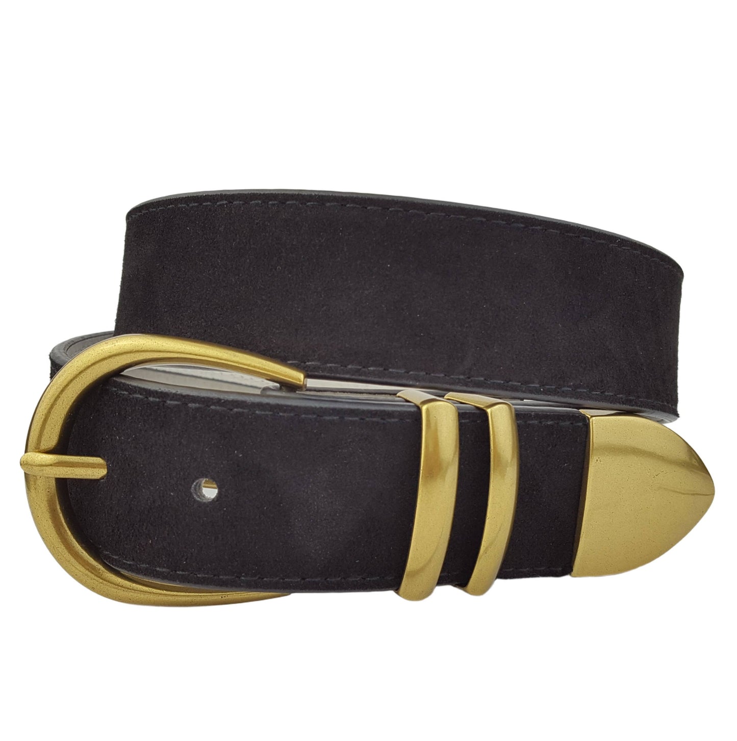 Sand Genuine Suede Leather Belt