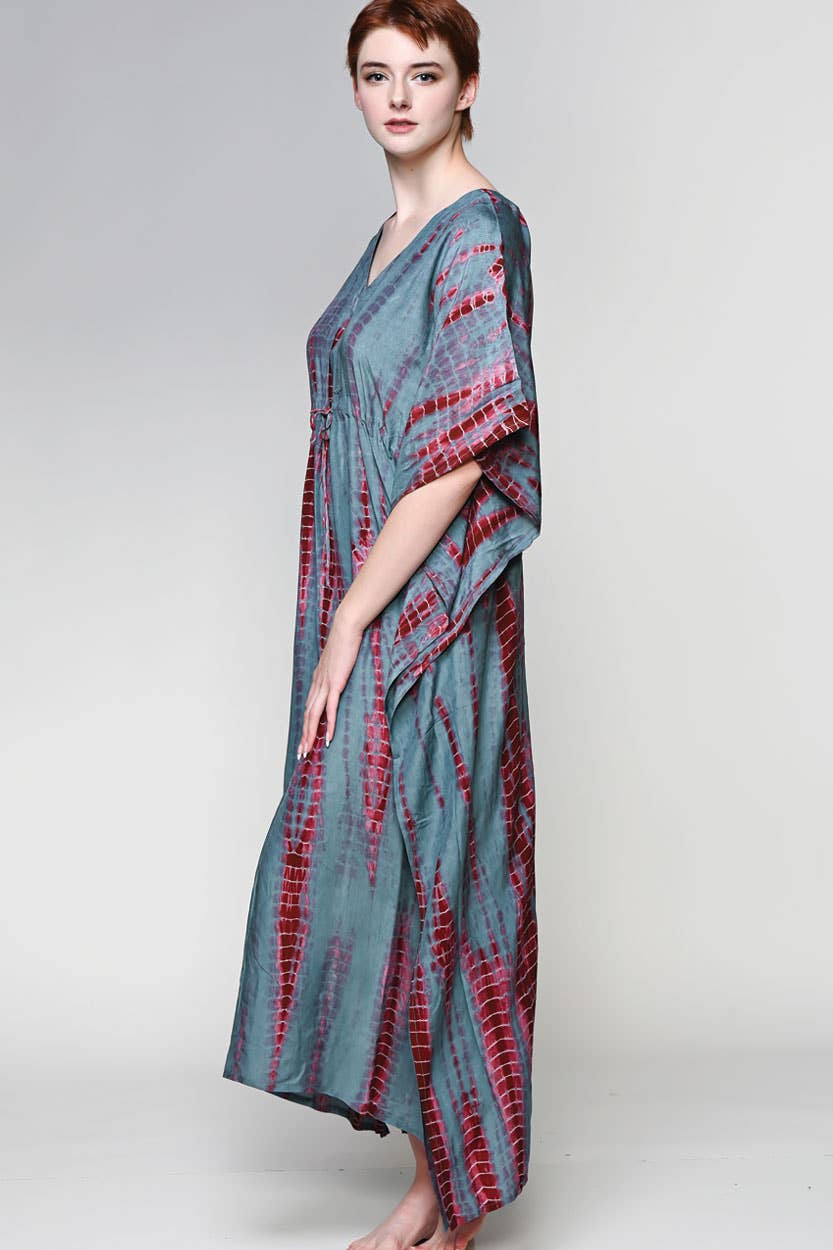 Shibori Caftans: Indigo & White