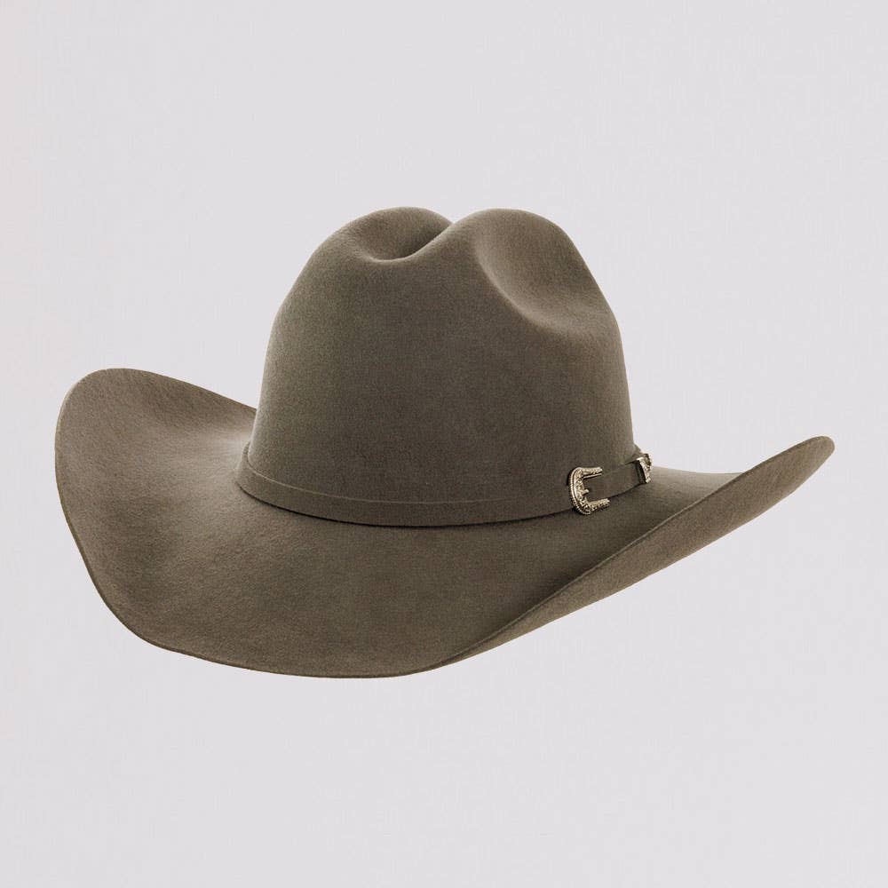100% Wool Felt Western Cowboy Hat - Style Cattleman: Black / MD