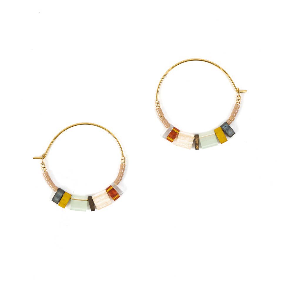 Tila Hoop Earrings: Taupelo Honey