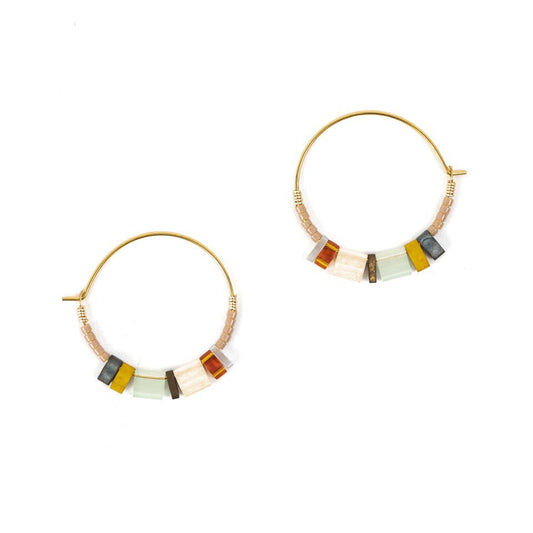 Tila Hoop Earrings: Taupelo Honey