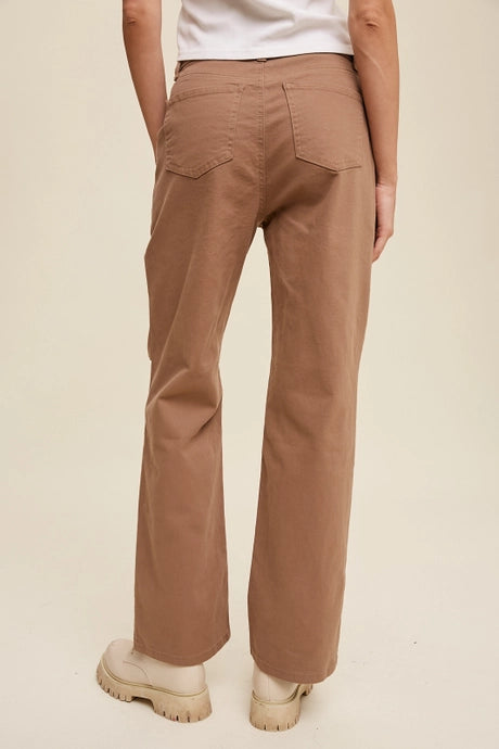 Mocha Utility Straight Pants