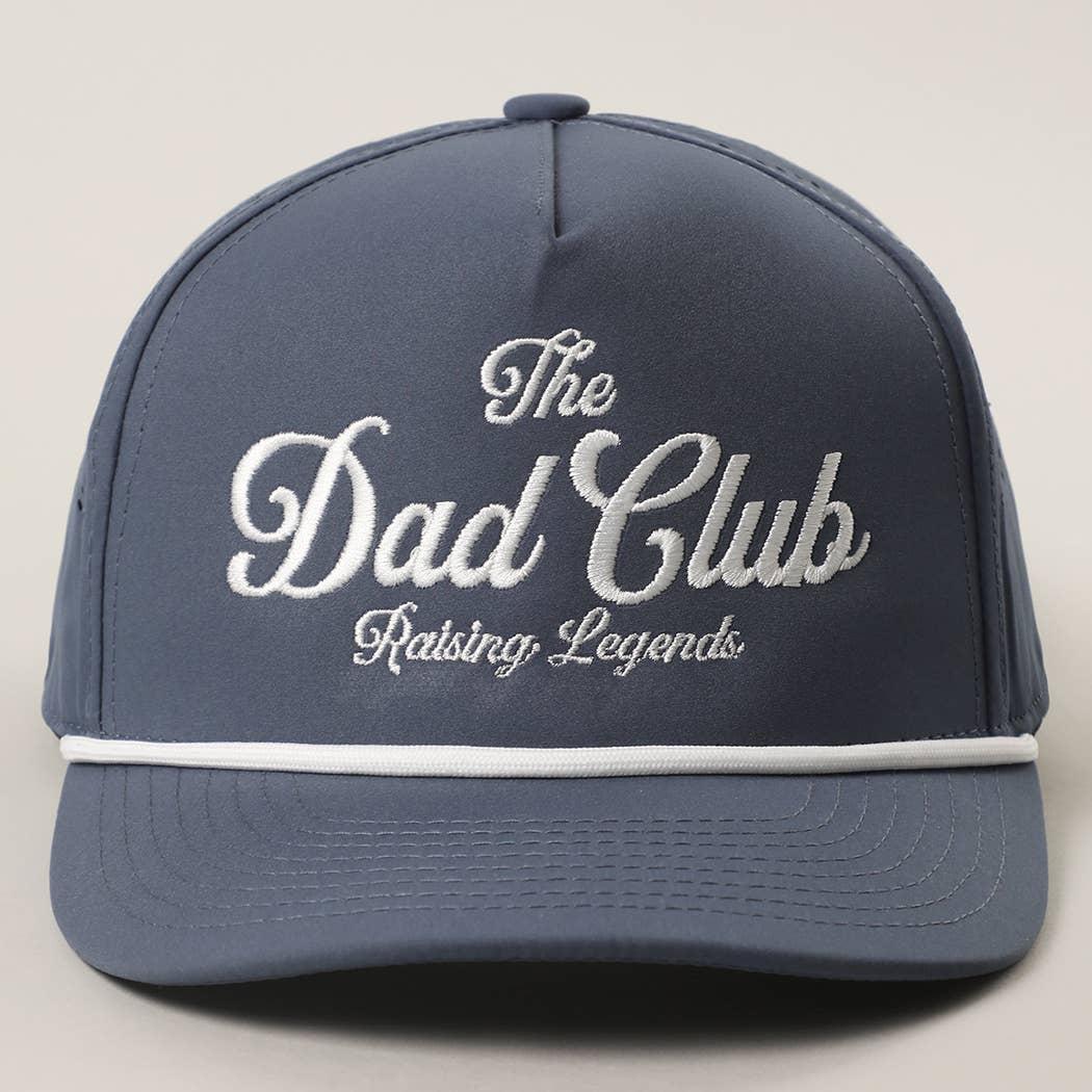 THE DAD CLUB Embroidered Premium Materials Trucker Hat: BLACK / One Size