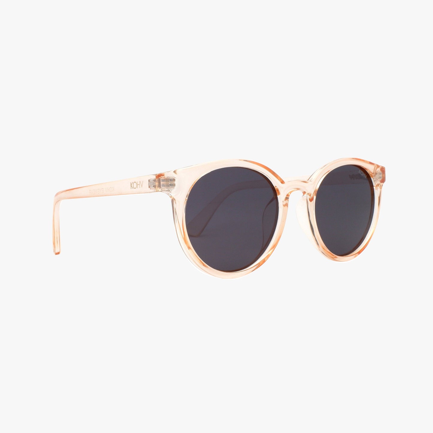 HERON BLUSH Polarized Round Fashion Sunglasses: Blush