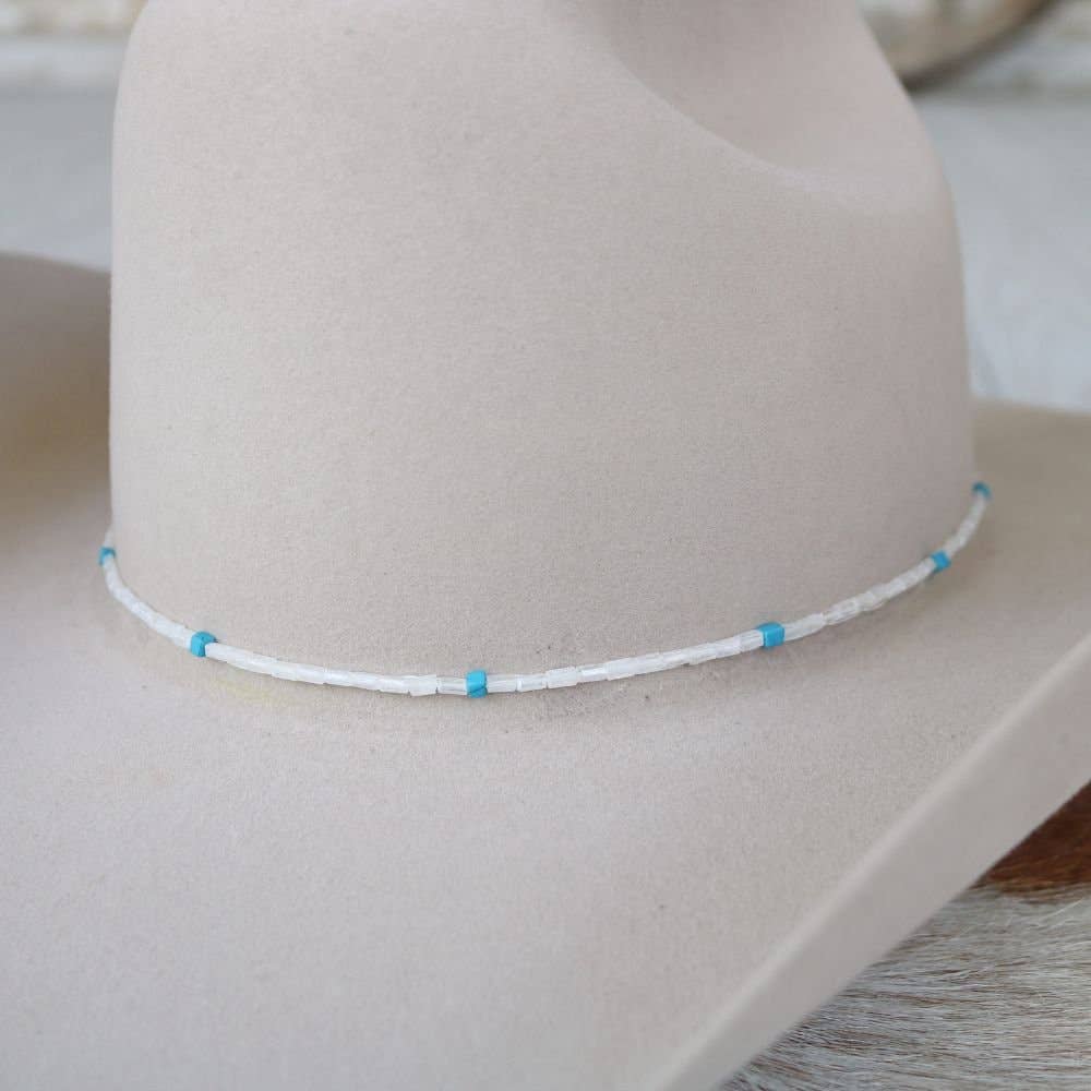 Western Beaded Hat Band - Celeste