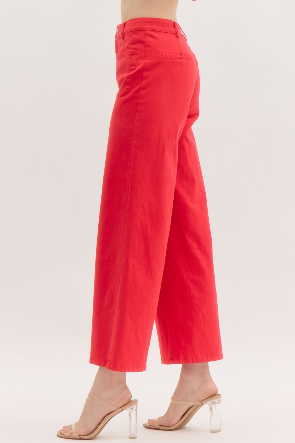 Red Wide Leg Pants