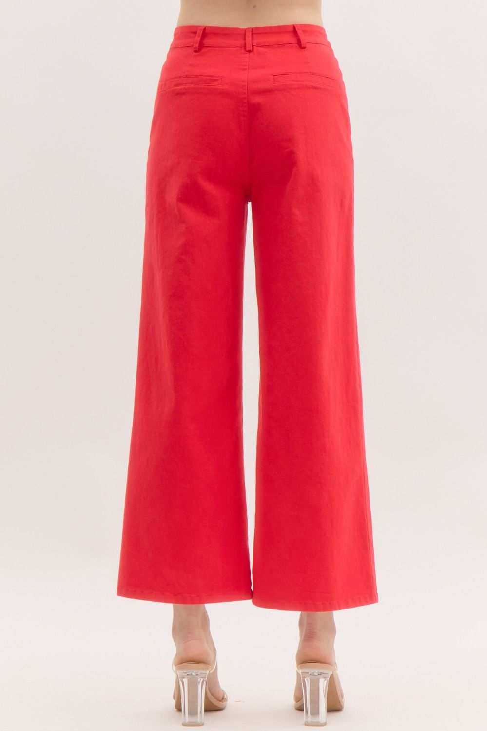 Red Wide Leg Pants