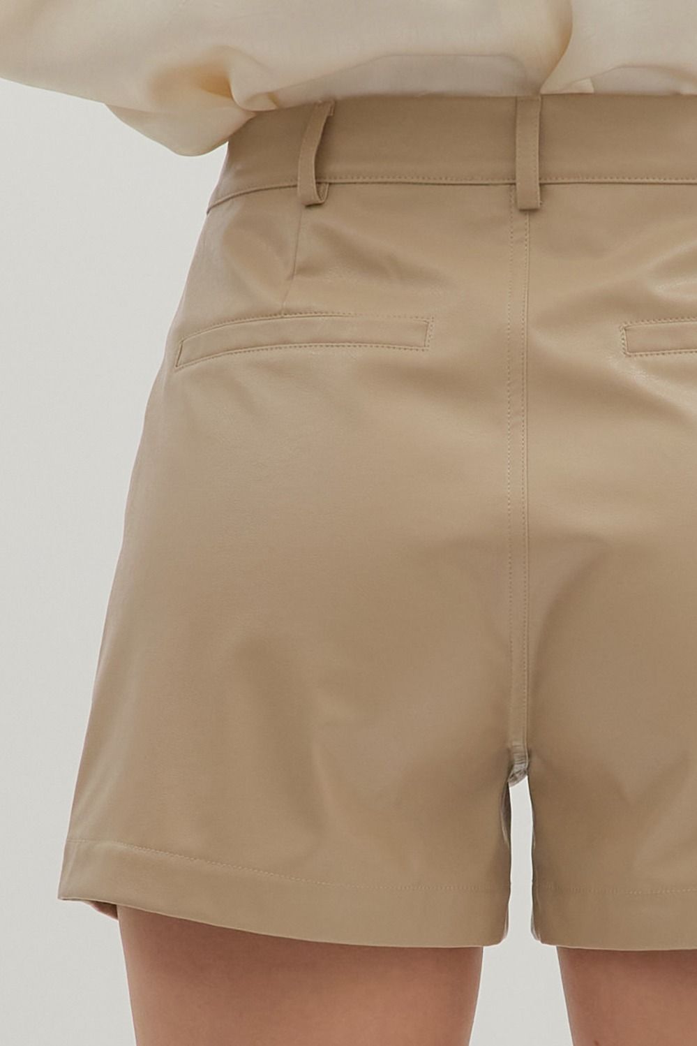 Taupe High Rise Shorts