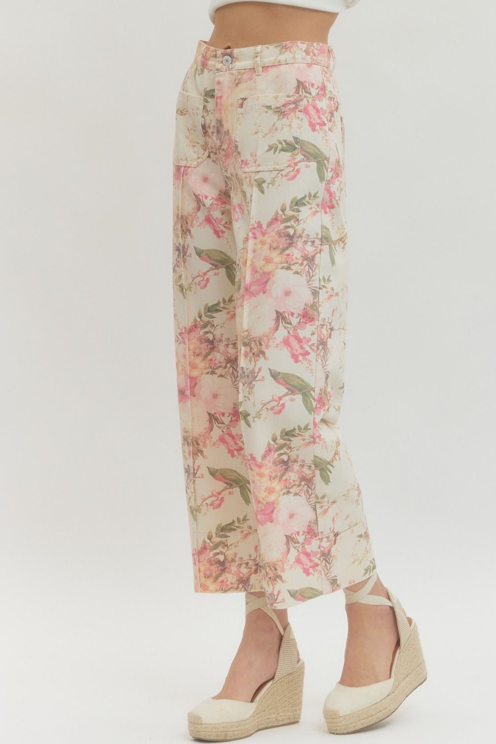 Floral Print Straigh Leg Pants