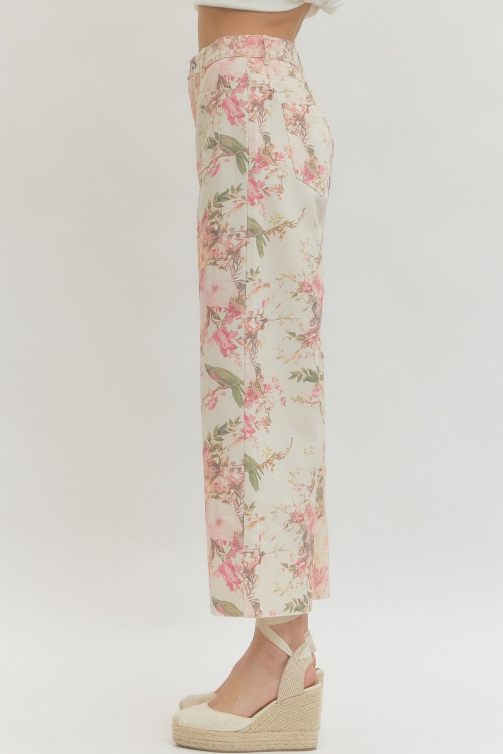 Floral Print Straigh Leg Pants