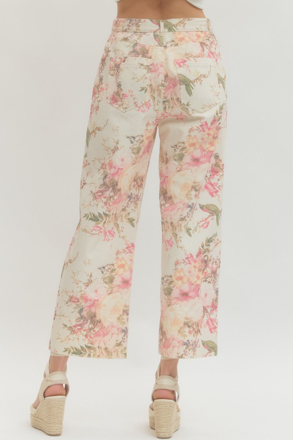 Floral Print Straigh Leg Pants