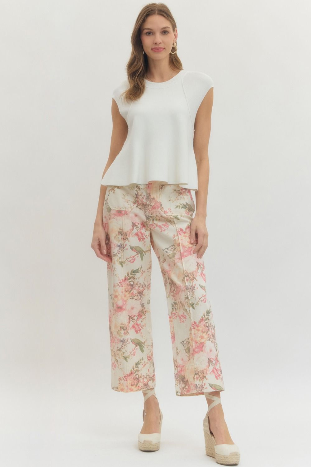 Floral Print Straigh Leg Pants