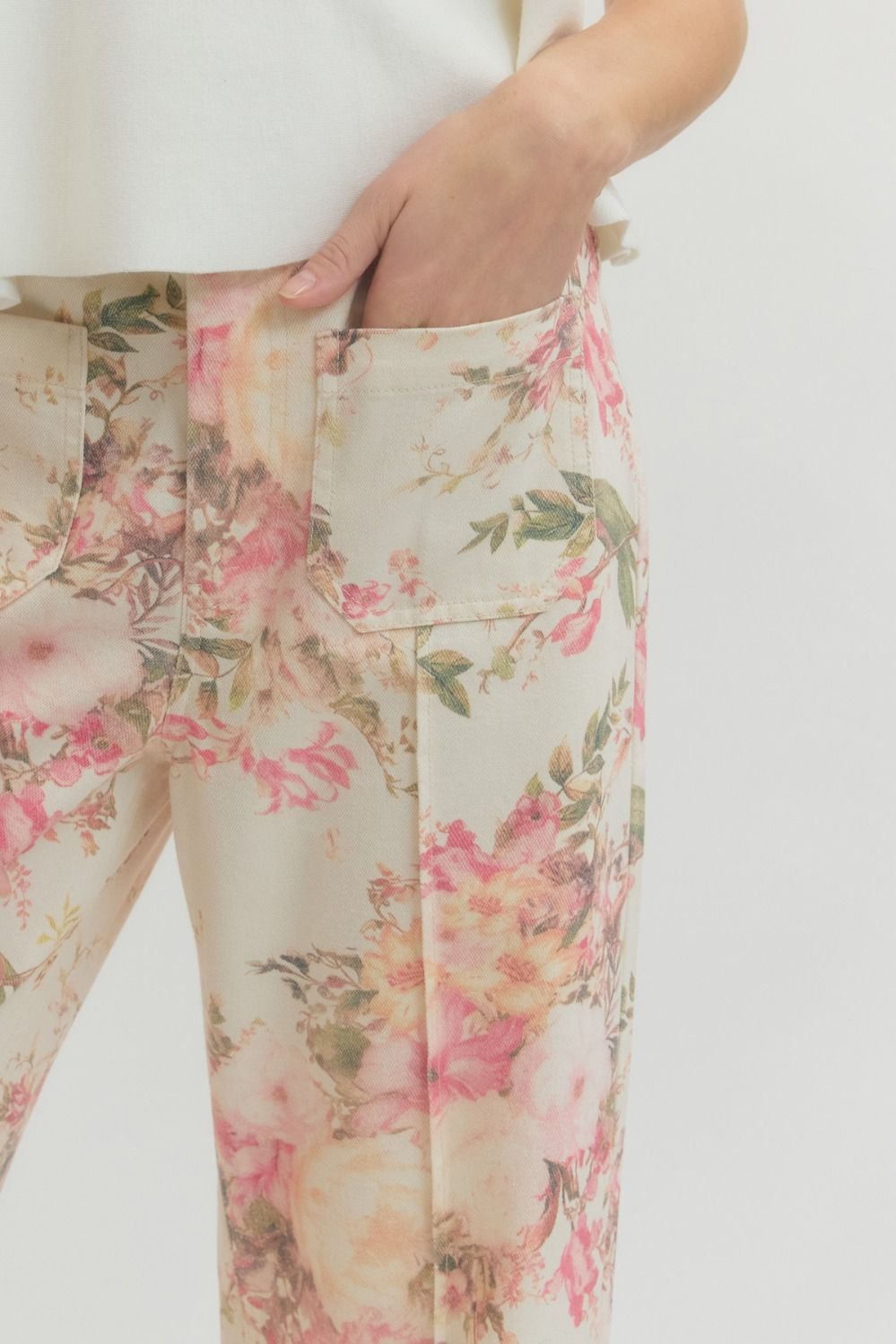 Floral Print Straigh Leg Pants