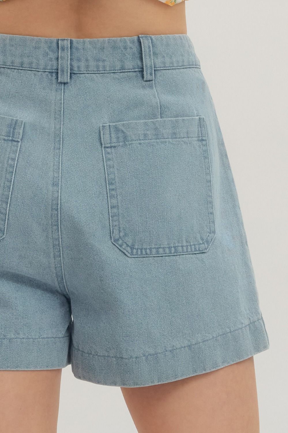 Horse Bit Denim Shorts