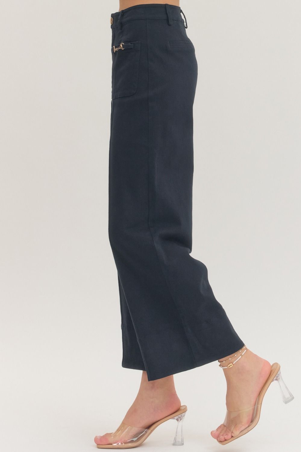 Horse Bit Navy Wide Leg Pants