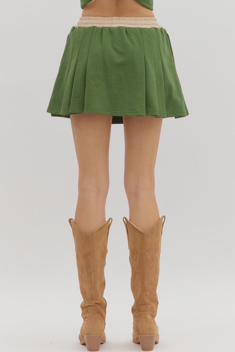 Forest Green Knit Skort