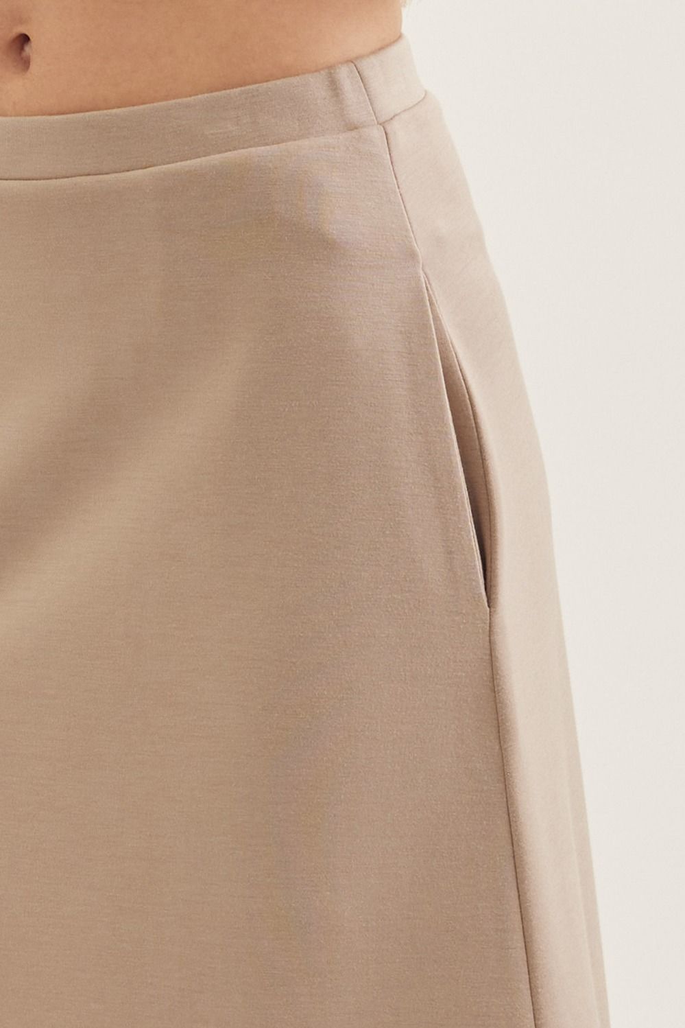 Almond Midi Skirt with Lace (part of set)