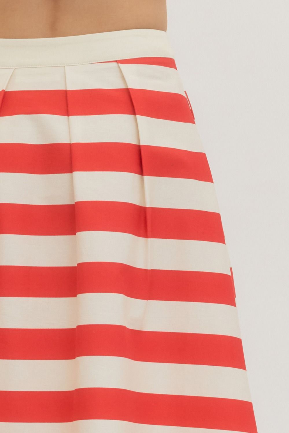 Red Striped Maxi Skirt (part of a set)