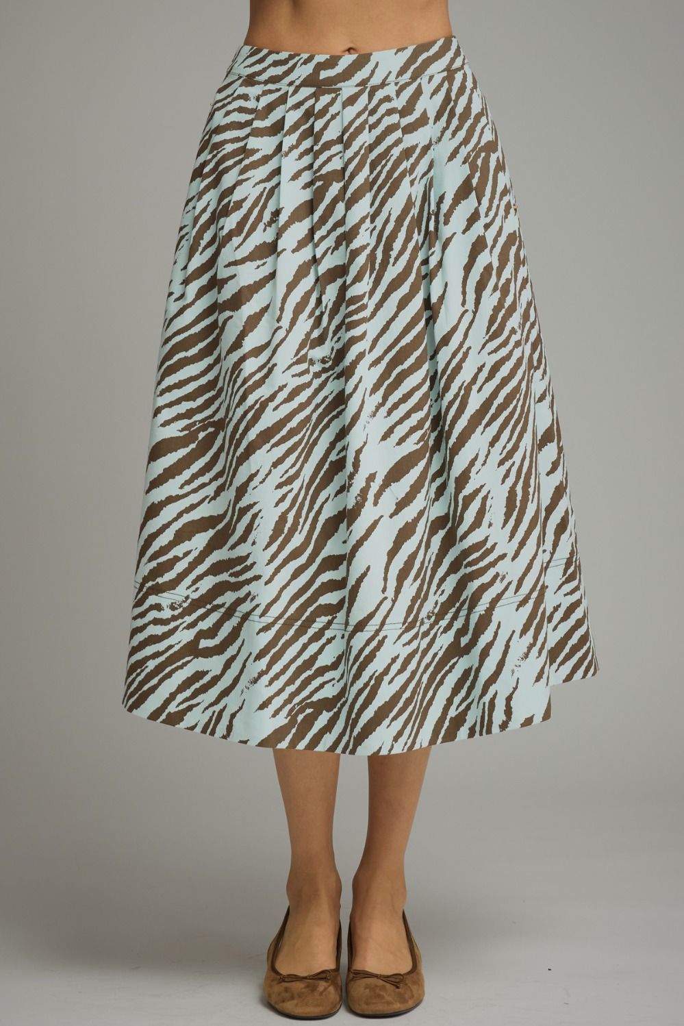 Blue Bayou Zebra Midi Skirt (part of a set)