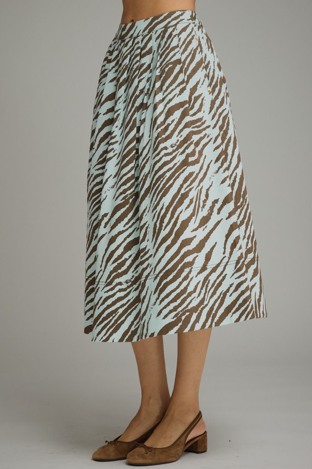 Blue Bayou Zebra Midi Skirt (part of a set)