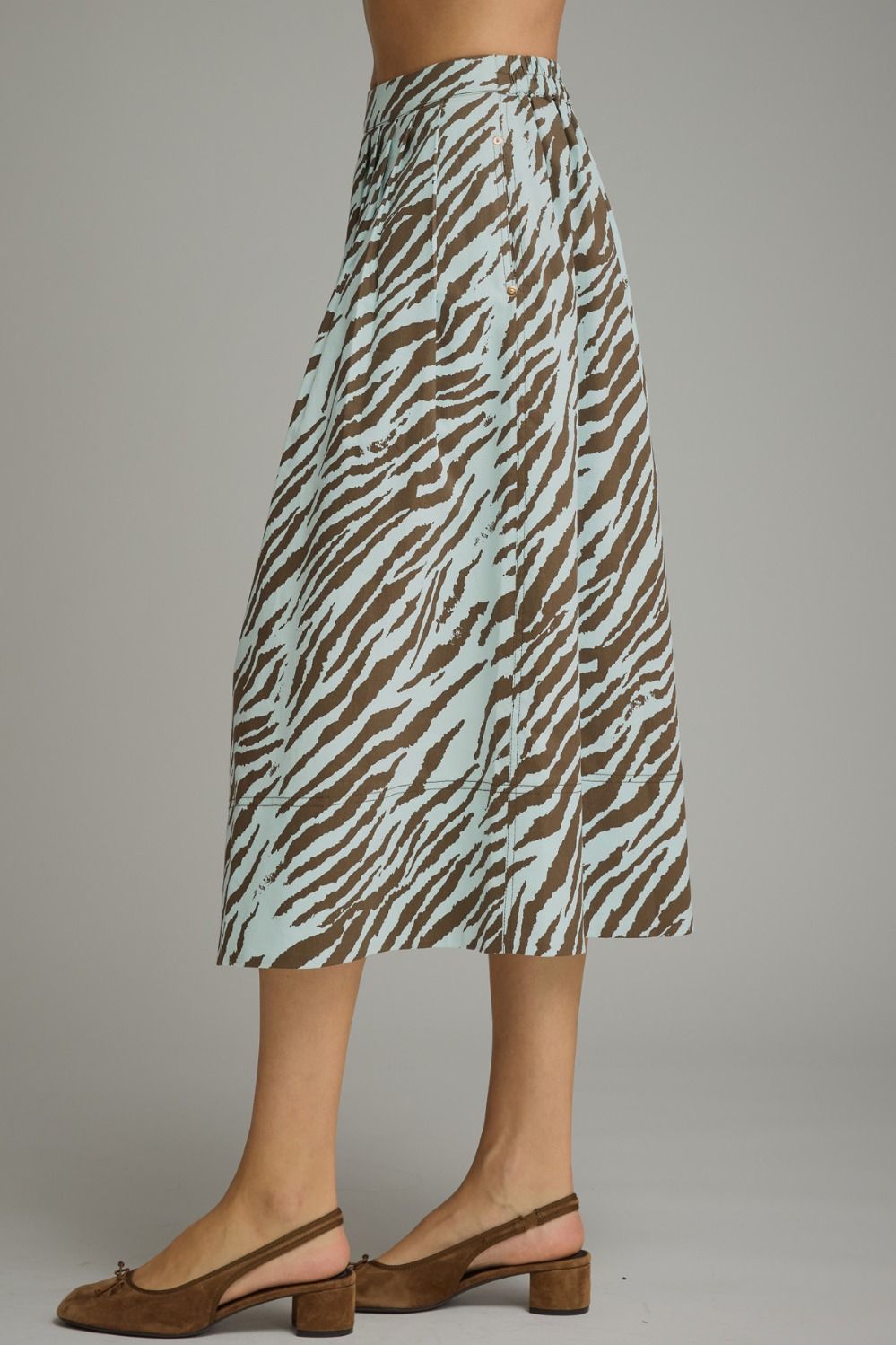 Blue Bayou Zebra Midi Skirt (part of a set)