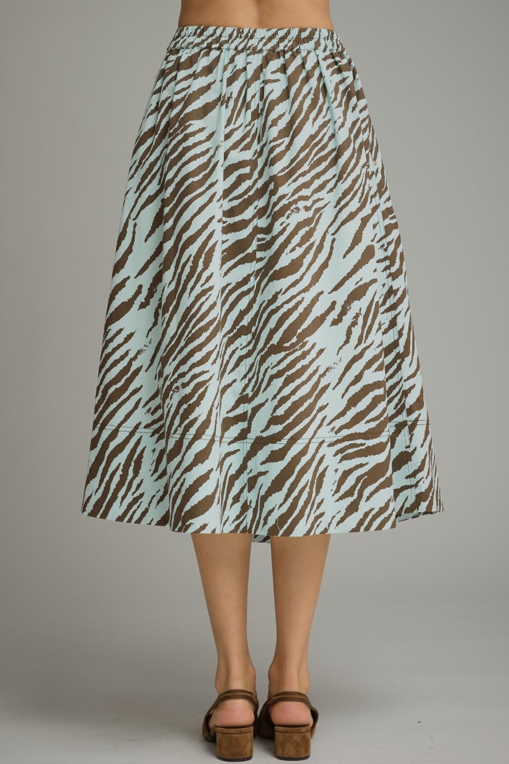 Blue Bayou Zebra Midi Skirt (part of a set)