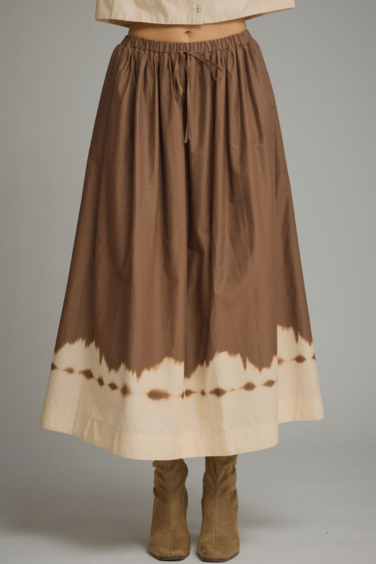 Sandy Shores Tie-Dye Midi Skirt (part of a set)