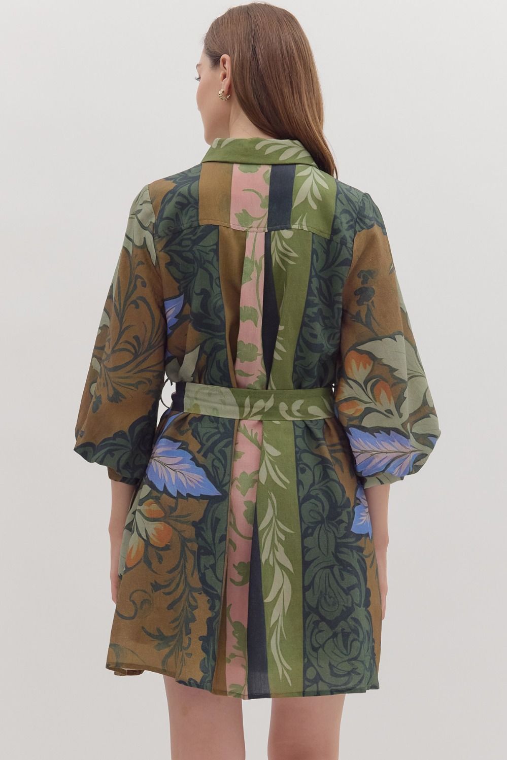 Botanical Print Mini Dress