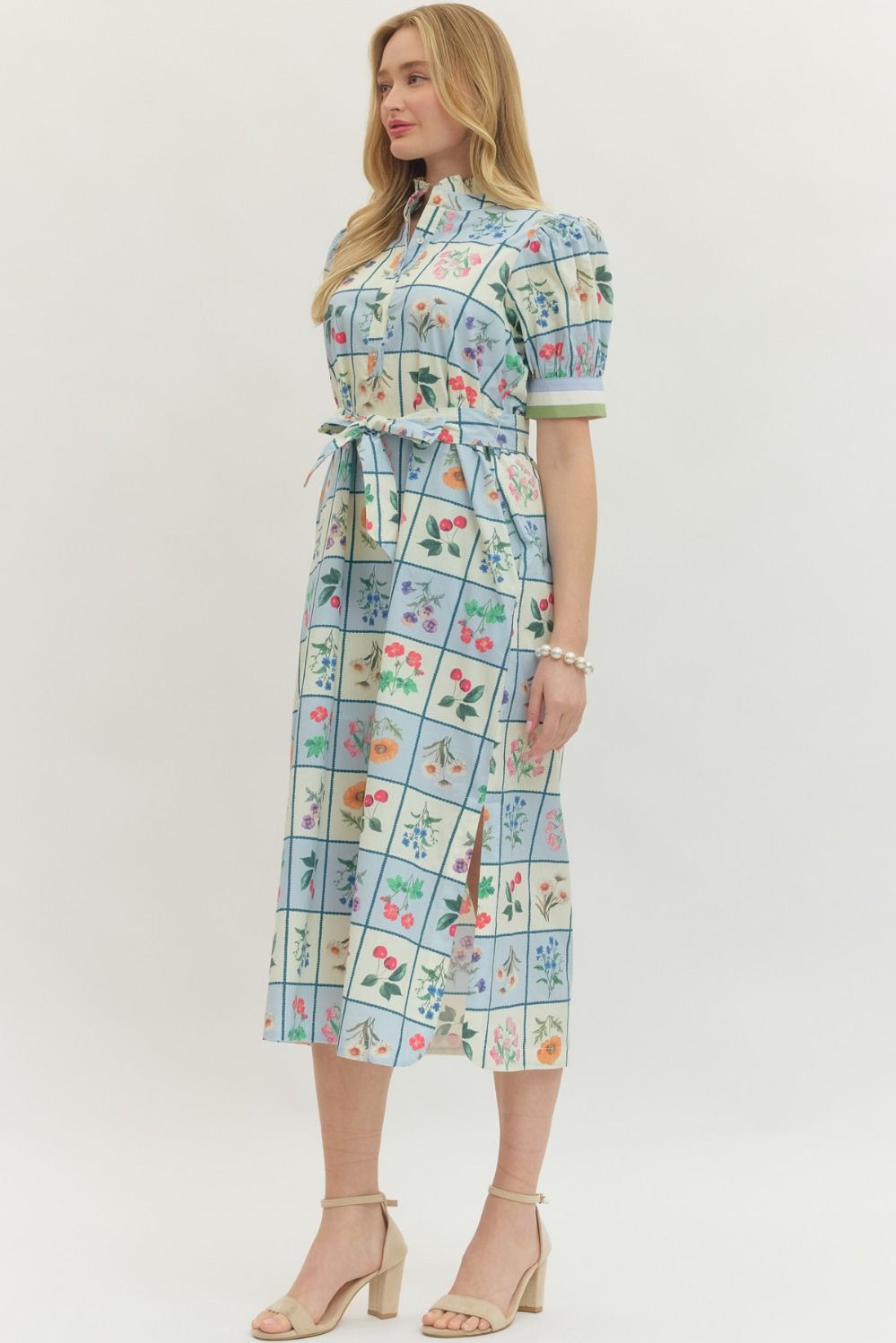 Blue Square Garden Dress