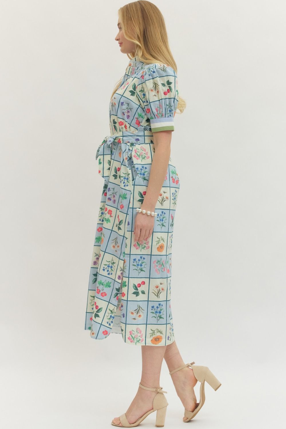 Blue Square Garden Dress