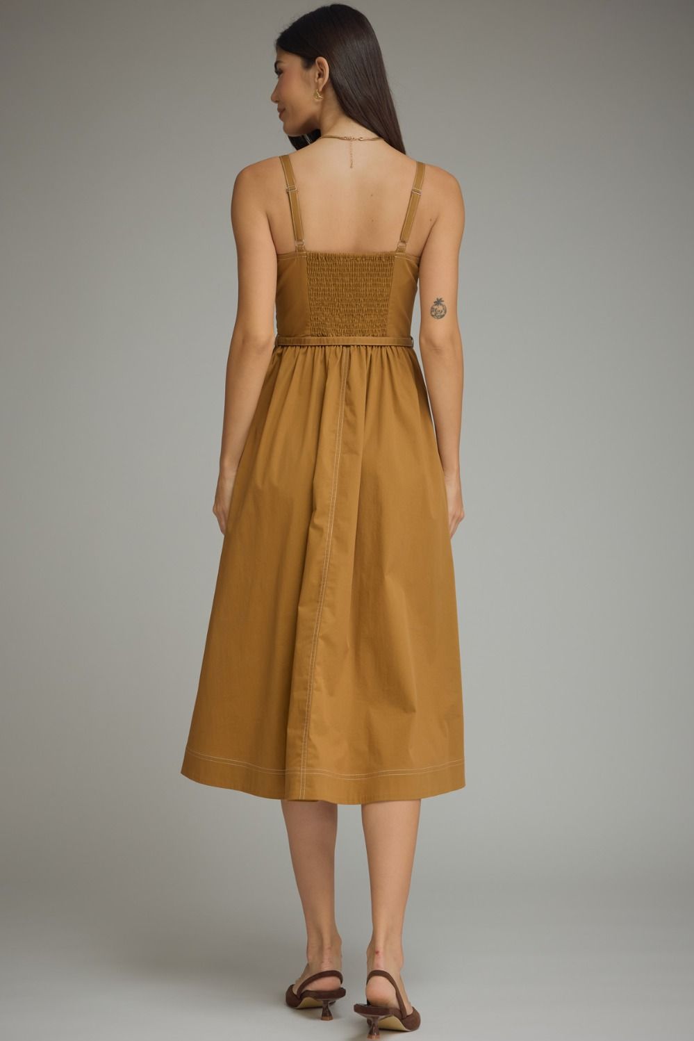 Caramel Classic Midi Dress