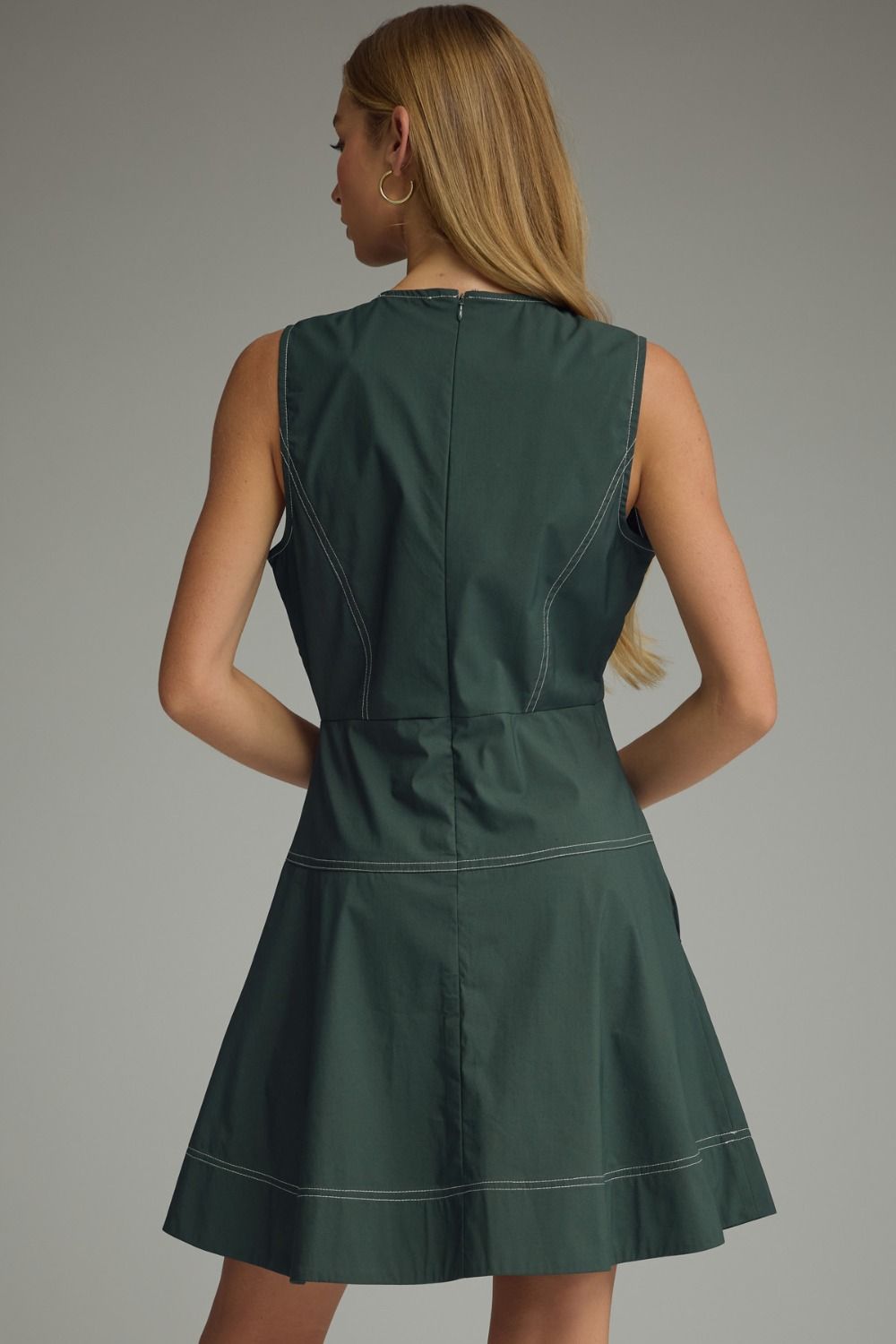 Hunter Green Peplum Mini Dress