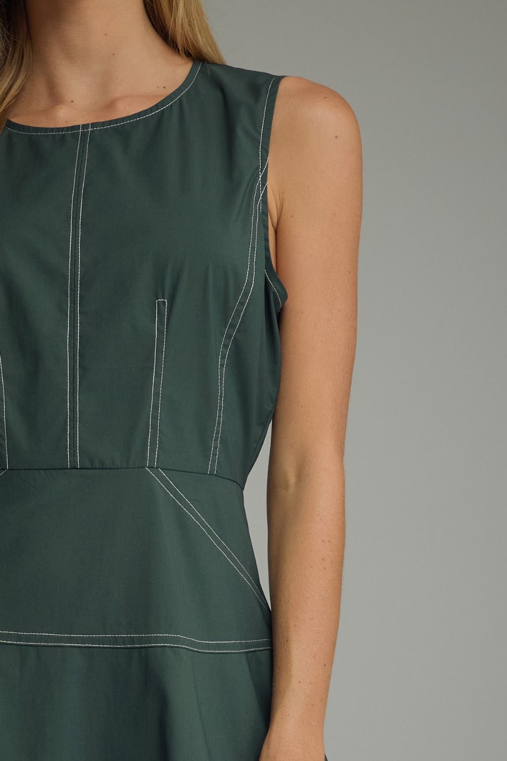 Hunter Green Peplum Mini Dress